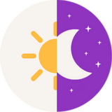 An illustration of a sun and moon.